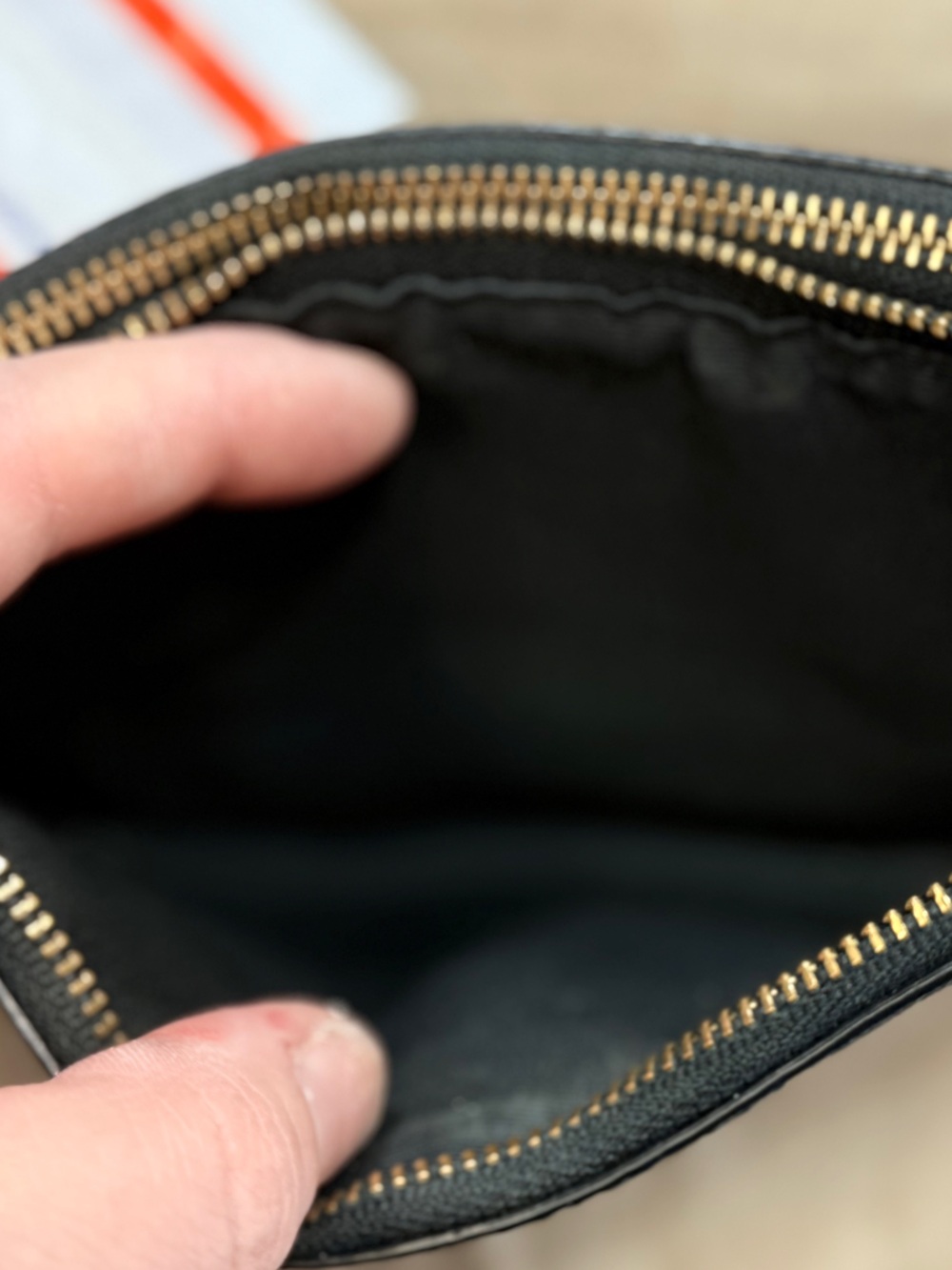 Coach Black Pebbled Leather Dbl Zip Wristlet - Picture 8 of 9